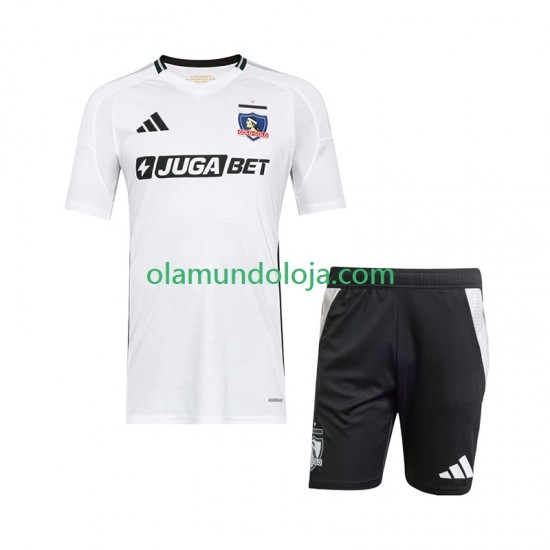 Camisola Colo-Colo Criança Equipamento Primeiro 2025-2026 Manga Curta